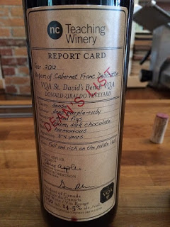 Dean's List Cabernet Franc wine