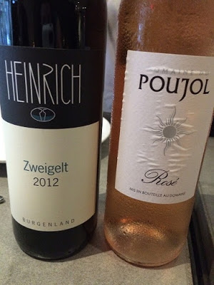 Zweigelt and Rose wine bottles