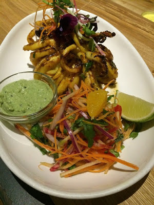 Tandoori calamari at Pukka restaurant in Toronto