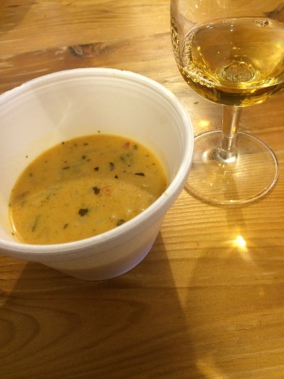 Rancourt Winery Gewurztraminer Icewine paired with Wicked Thai Soup