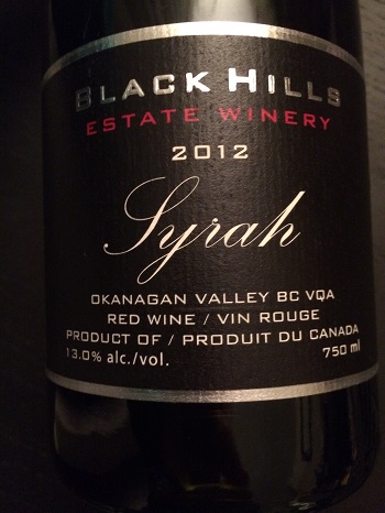 Black Hills Estate Winery 2012 Syrah is a lovely B.C. red wine.