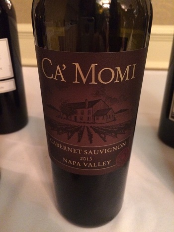 Ca'Momi Cabernet Sauvignon was a stand out at the California Wine Fair