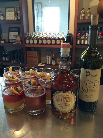 A cocktail from Damiani Vineyards and Finger Lakes Distilling