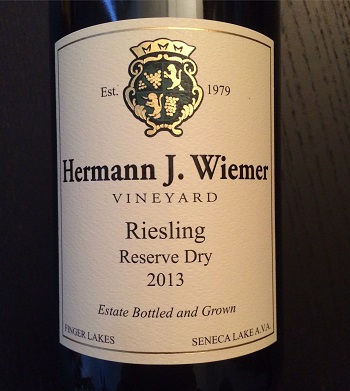 Hermann J. Wiemer Vineyard 2013 Riesling Reserve Dry