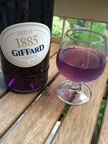 Giffard 1885 Creme de Violette gin gimlet