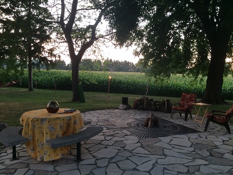 Gorgeous patio at The Vineyard Suite in Essex, Ontario.