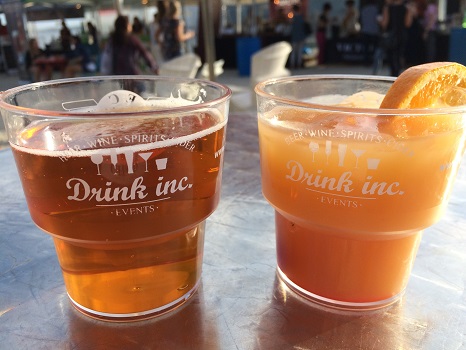 Cocktails at the Toronto Wine & Spirits Festival at Sugar Beach.