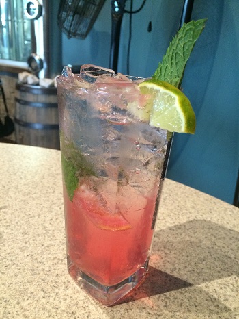 A grapefruit vodka mojito at Wolfhead Distillery is a fun option at dinner.