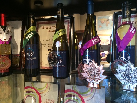 The award-winning wines of North 42 Degrees are worth a visit to Lake Erie North Shore.