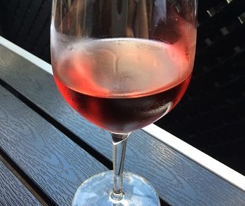 Rosé wine in glass