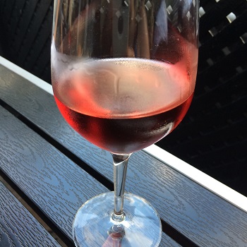 Rosé wine in glass