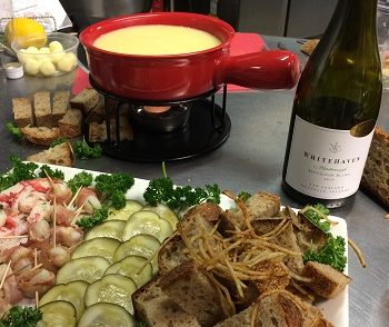 Fondue made with Whitehaven Sauvignon Blanc