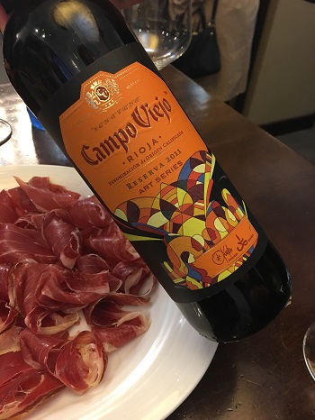 Campo Viejo with jambon